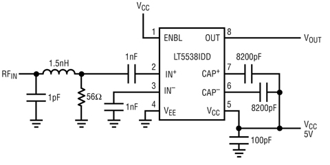 Figure 3: A High Dynamic Range Log Detector Circuit.